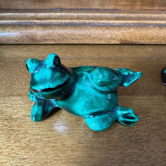 Set of 3 Duncan Ceramic USA 1975 rare Frogs set - Picture 3 of 7